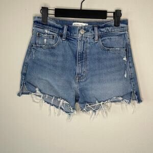 Abercrombie & Fitch The Mom Short High Rise Cutoff Denim Shorts - Size 25/0
